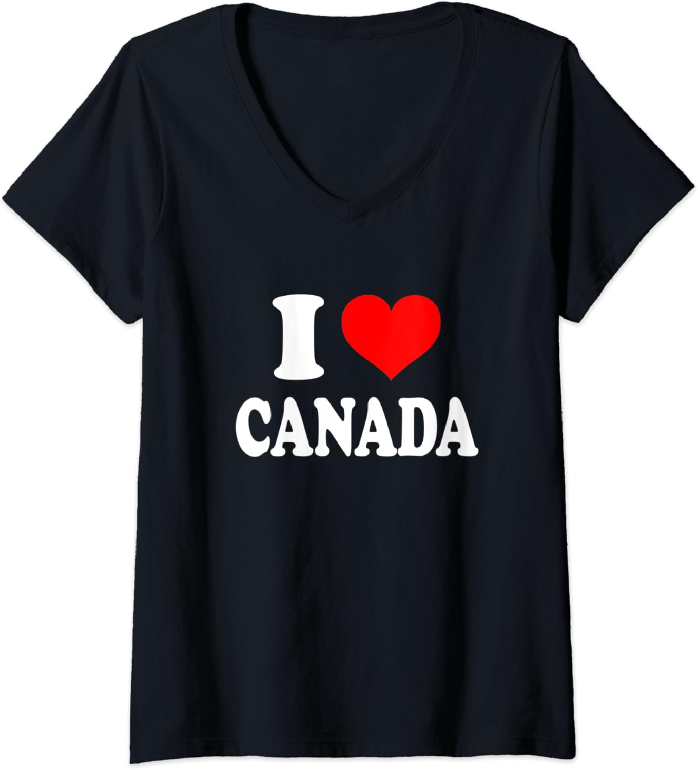 Womens Canada I Heart Canada I Love Canada VNeck TShirt Amazon